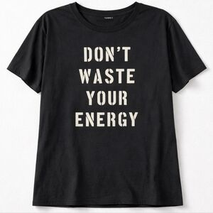 177 Torrid 3 3X Graphic Black Tee with - Don't Waste Your Energy